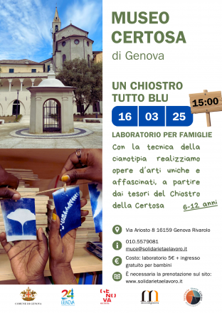 Laboratorio artistico con tecnica della cianotipia